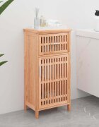 vidaXL Шкаф за баня 42x29x82 см орехово дърво масив