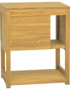 vidaXL Шкаф за баня 60x40x75 см тиково дърво масив