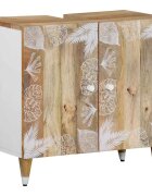 vidaXL Шкаф за баня 62x33x58 см масивно мангово дърво