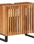 vidaXL Шкаф за баня 62x34x58 см масивно акациево дърво