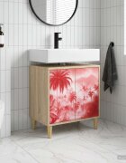 vidaXL Шкаф за баня AACHEN Сонома 60 x 40 x 60 см Инженерна дървесина