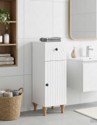 vidaXL Шкаф за баня ALKMAAR Бял гланц 30 x 31 x 80 см
