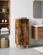 vidaXL Шкаф за баня ALKMAAR Опушен дъб 30 x 31 x 80 см