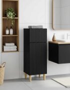 vidaXL Шкаф за баня ARNHEM Черно 30 x 31 x 80 см Инженерна дървесина
