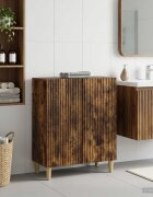 vidaXL Шкаф за баня ARNHEM Опушен дъб 595 x 31 x 80 см