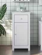 vidaXL Шкаф за баня "BERG" бял 40x34x80 см бор масив