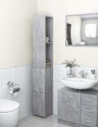 vidaXL Шкаф за баня бетонно сив 25x265x170 см инженерно дърво