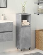 vidaXL Шкаф за баня бетонно сив 30x30x100 см инженерно дърво