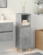 vidaXL Шкаф за баня бетонно сив 30x30x100 см инженерно дърво