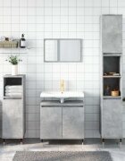 vidaXL Шкаф за баня бетонно сив 58x33x60 см инженерно дърво