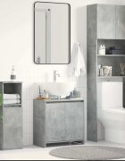 vidaXL Шкаф за баня бетонно сив 60x33x60 см инженерно дърво
