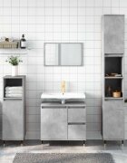 vidaXL Шкаф за баня бетонно сив 65x33x60 см инженерно дърво