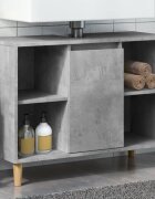 vidaXL Шкаф за баня бетонно сив 80x33x60 см инженерно дърво
