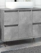 vidaXL Шкаф за баня бетонно сив 80x33x60 см инженерно дърво
