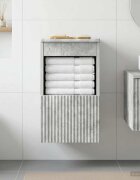 vidaXL Шкаф за баня Бетонно сиво 30 x 41 x 50 см Инженерна дървесина