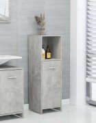 vidaXL Шкаф за баня бетонно сиво 30x30x95 см инженерно дърво