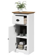vidaXL Шкаф за баня BODO бял и кафяв 44x30x90 см