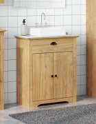 vidaXL Шкаф за баня BODO Меден кафяв 70 x 35 x 80 см