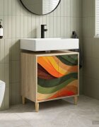 vidaXL Шкаф за баня BONN Сонома 60 x 40 x 60 см Инженерна дървесина