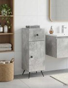 vidaXL Шкаф за баня BREDA Бетонно сиво 30 x 31 x 80 см