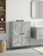 vidaXL Шкаф за баня BREDA Бетонно сиво 595 x 31 x 80 см