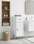 vidaXL Шкаф за баня BREDA Бял гланц 30 x 31 x 80 см