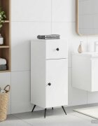 vidaXL Шкаф за баня BREDA Бяло 30 x 31 x 80 см Инженерна дървесина