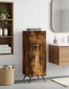 vidaXL Шкаф за баня BREDA Опушен дъб 30 x 31 x 80 см