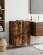vidaXL Шкаф за баня BREDA Опушен дъб 595 x 31 x 80 см