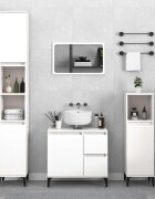 vidaXL Шкаф за баня бял 30x30x100 см инженерно дърво