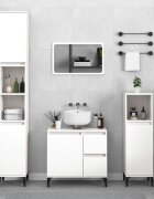vidaXL Шкаф за баня бял 30x30x190 см инженерно дърво