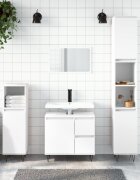 vidaXL Шкаф за баня бял 30x30x190 см инженерно дърво