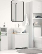 vidaXL Шкаф за баня бял 60x33x60 см инженерно дърво