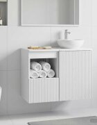 vidaXL Шкаф за баня Бяло 30 x 35 x 50 см Инженерна дървесина