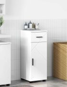 vidaXL Шкаф за баня Бяло 30 x 35 x 80 см Инженерна дървесина Метал