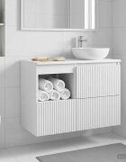 vidaXL Шкаф за баня Бяло 30 x 41 x 50 см Инженерна дървесина