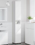 vidaXL Шкаф за баня Бяло 305 x 30 x 195 см Инженерна дървесина