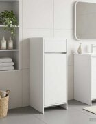 vidaXL Шкаф за баня Бяло 35 x 365 x 85 см Инженерна дървесина