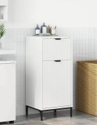 vidaXL Шкаф за баня Бяло 395 x 36 x 88 см Инженерна дървесина Метал