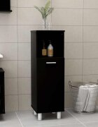 vidaXL Шкаф за баня черен 30x30x95 см инженерно дърво