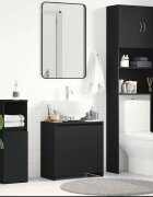 vidaXL Шкаф за баня черен 60x33x60 см инженерно дърво