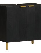 vidaXL Шкаф за баня черен 62x33x58 см инженерно дърво