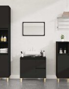 vidaXL Шкаф за баня черен 65x33x60 см инженерно дърво