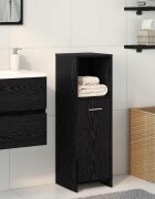 vidaXL Шкаф за баня черен дъб 30x30x95 см инженерно дърво