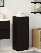 vidaXL Шкаф за баня Черен дъб 32 х 34 х 90 см Инженерна дървесина