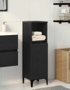 vidaXL Шкаф за баня Черния дъб 30 x 30 x 100 см Инженерна дървесина