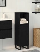 vidaXL Шкаф за баня Черния дъб 30 x 30 x 100 см Инженерна дървесина