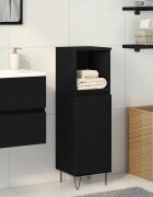 vidaXL Шкаф за баня Черния дъб 30 x 30 x 100 см Инженерна дървесина