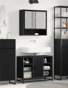 vidaXL Шкаф за баня Черния дъб 40 x 30 x 100 см Инженерна дървесина