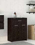 vidaXL Шкаф за баня Черния дъб 60 x 33 x 80 см Инженерна дървесина